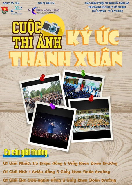 Poster cuộc thi ảnh “Ký ức thanh xuân” dành cho sinh viên và cựu sinh viên của trường.