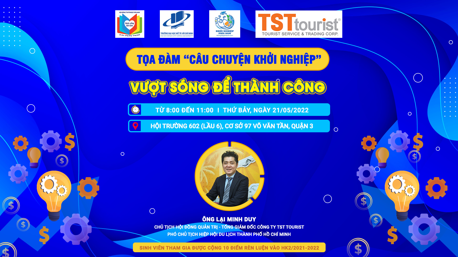 Về việc tổ chức Tọa đàm hỗ trợ sinh viên khởi nghiệp Chủ đề: “Câu chuyện Khởi nghiệp” – tháng 05/2022